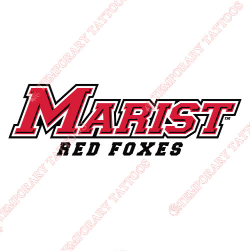 Marist Red Foxes Customize Temporary Tattoos Stickers NO.4959